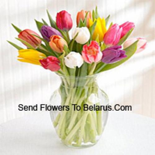 Beautiful Assorted Tulips in Vase