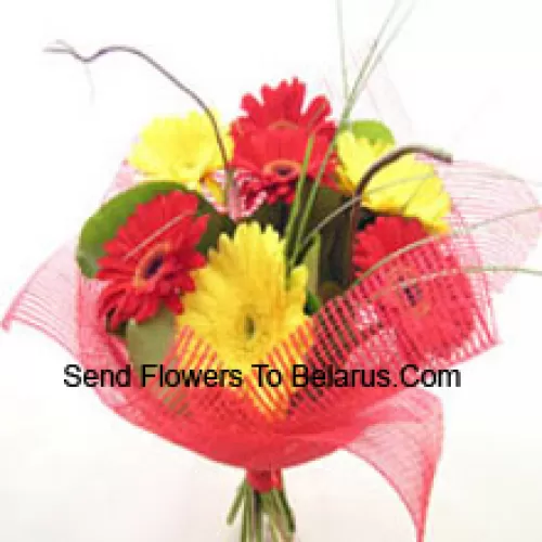 Buchet de 11 gerberas colorate mixte