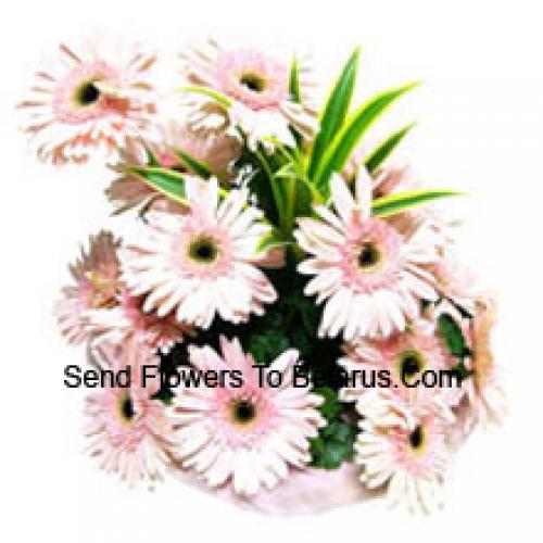 15 Panier de Gerberas roses