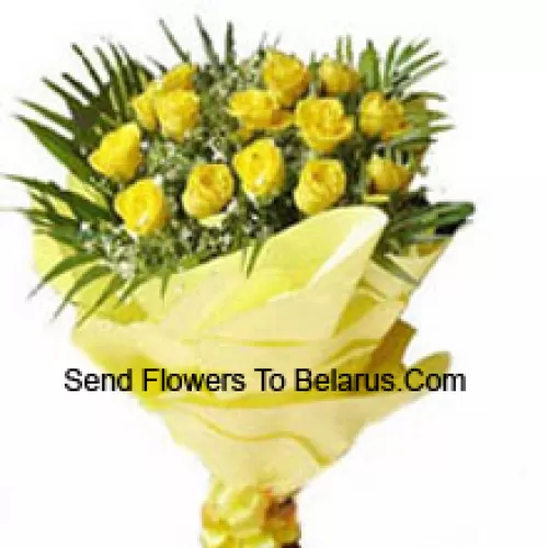 Bouquet de 15 roses jaunes