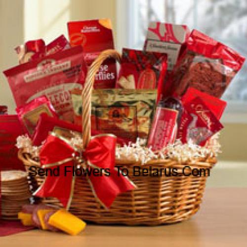 Charming Gourmet Basket of Snacks